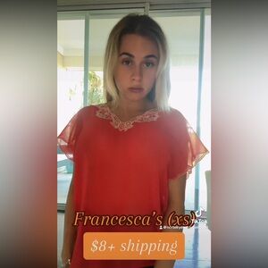 Sheer dressy top with beautiful lace back